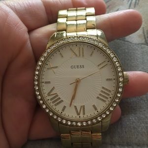 Gold guess watch